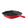 Healthy Choice Enamelled Cast Iron Square Grill Pan (44 x 30 x 4.7 cm) - Red