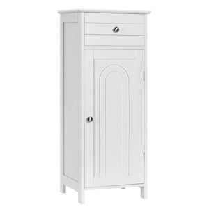 Costway Floor Storage Cabinet Organizer Unit Sideboard White