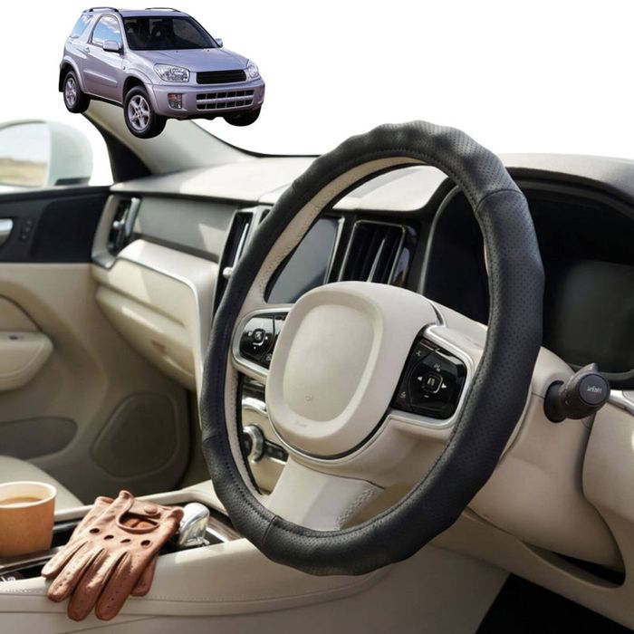 Australian Goose Steering Wheel Cover for Toyota RAV4 2000 - 2005 (4-Door (XA20)) Circle Black