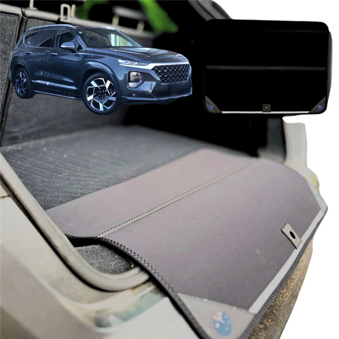 Rear Cargo Boot Bumper Protector for Hyundai Santa Fe 2019 - 2024 (TM) - XL (98 x 55) - Black