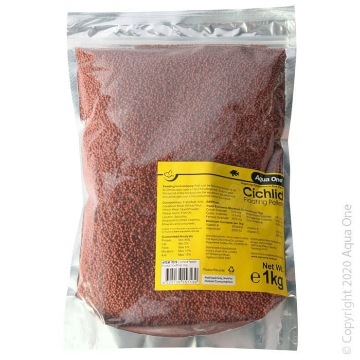 Aqua One Bulk Cichlid Floating Pellets 1kg (11576)