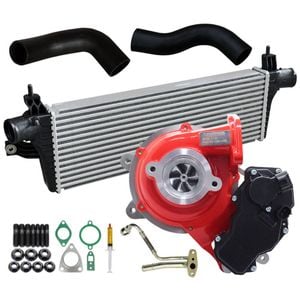 Gen1 High Flow Turbo Charger With 50mm Intercooler & Hoses And Genuine Oil Feed Pipe For Toyota Hilux 1gd-ftv 2.8l 2015-2020