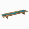Desky Minimal Monitor Stand - Teak Blue River