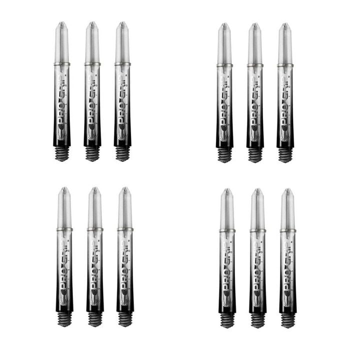 12pc Target Pro Vision Polycarbonate Shaft Dart Accessory Intermediate Black