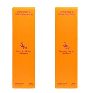 2PK Serenity Bergamot & White Patchouli Scent Home Fragrance Reed Diffuser 200mL