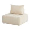 Oikiture Chenille Modular Sofa Floor Lounge Chair W/pillow Tofu Armless Beige