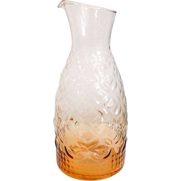 LVD Glass 29cm Wine Decanter Jug Drink Beverage Pitcher Glassware Peach