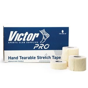 Hand Tearable Sports Tape For Fast Application And Quick Overwrap - White 25mm X 6.9m - Box Of 48