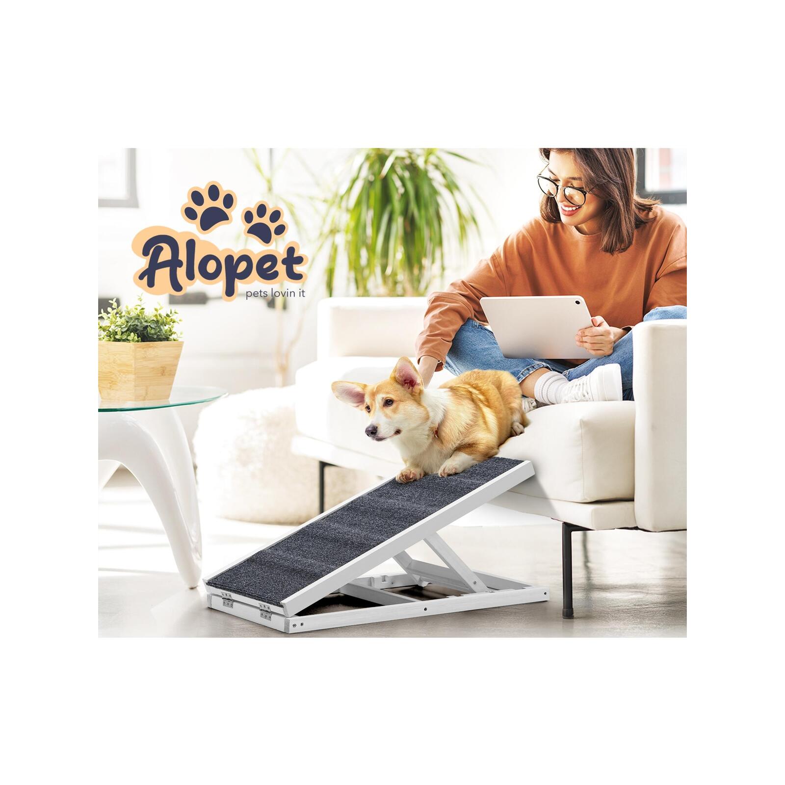 Alopet 70cm Dog Pet Ramp Dogs Stairs White Bunnings Australia