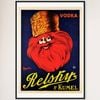 Galrie Authentic Vodka Relshirs Kumel Vintage Advertising Poster for Home Decor, Black Frame, A1 60 x 84cm (23 x 33inch)