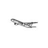 Ignite Laser Boeing 777-9 - Next-Generation Long-Haul Airliner Silhouette Metal Wall Art Coated Black 47 inch - 120 cm