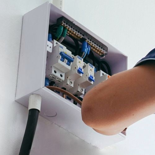 Close up of EV electronic accessories.