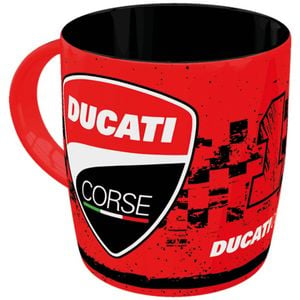 Nostalgic-art Ceramic Drinking Mug Ducati Corse Racing Logo 9x9x9cm