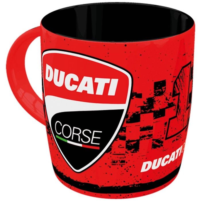 Nostalgic-art Ceramic Drinking Mug Ducati Corse Racing Logo 9x9x9cm