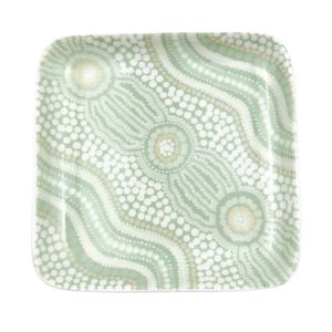 Urban ES Journey 9.5cm Ceramic Dish Decoirative Square Plate - Green