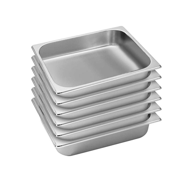 SOGA 6X 1/2 GN Pans Stainless Steel 6.5cm Deep