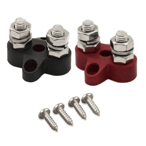Victron Dual Terminal Stud M8-Linked Set (1 Red & 1 Black)