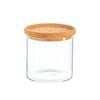 Argon Tableware Glass Storage Jar - Gold Lid - 550ml - Modern Round Scandi Organisation Container Glass Jar