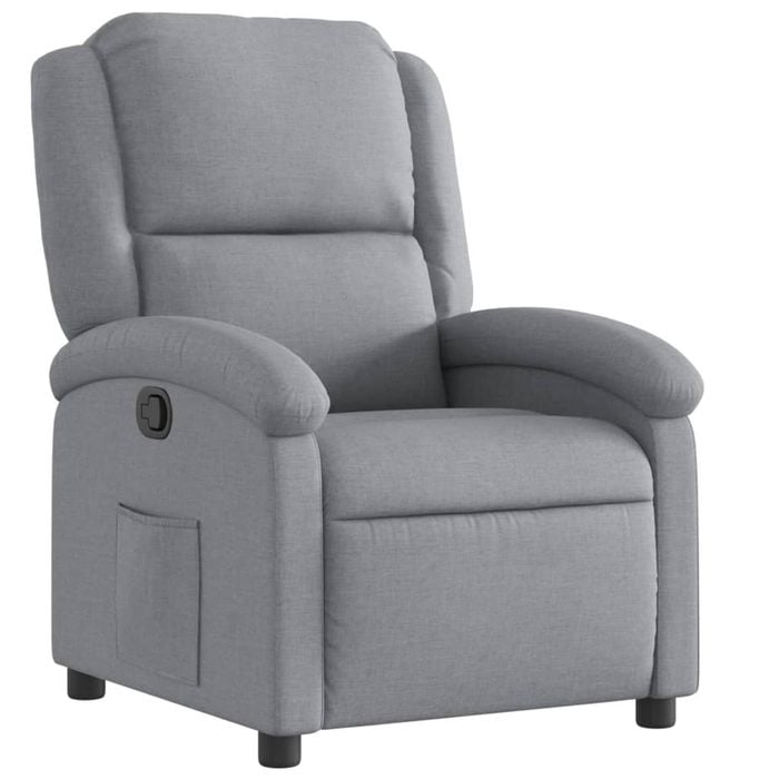 vidaXL Recliner Chair Reclining Chair Armchair Single Sofa Light Grey Fabric