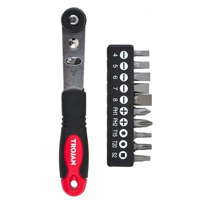Trojan 11 Piece Ratchet Screwdriver Set