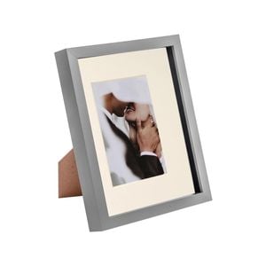 Nicola Spring Acrylic 3D Box Photo Frame with 4" x 6" Mount - 8" x 10"  - Grey