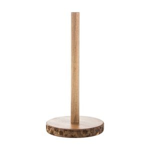 Ladelle Mossman Paper Towel Holder Acacia W/ Etched Florals Wood