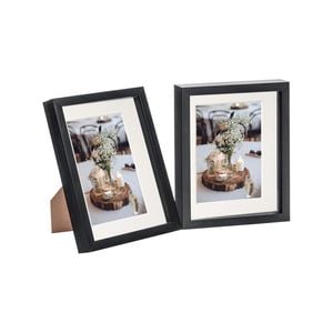 Nicola Spring 8" X 10" Black 3d Box Photo Frames - 5" X 7" Mount - Pack Of 2