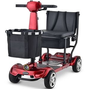 EQUIPMED ComfortCruise Large Mobility Scooter, 15km/h Top Speed, Up to 45km Range, Strong Climbing, 120kg Capacity, Red