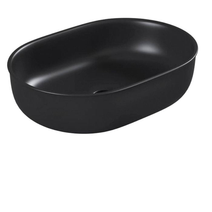 Attica 500 x 350mm Matt Black Hampshire Oval Basin