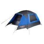 Quest 300cm 3-Person Camping Dome Tent w/ Carry Bag - Black/Blue