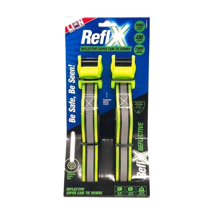 Lion 4m Reflx Super Cam Tie Downs With Covers - 2 Pack