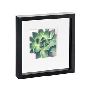 Nicola Spring 10" X 10" Black 3d Box Photo Frame - 6" X 6" Mount