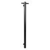 Hotwire 900mm Stainless Steel Single Vertical Round Slimline Heated Towel Rail
