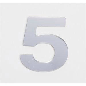 Sandleford Self Adhesive Number "5"  25mm Silver
