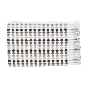 Jenny Mclean Pom Pom Hand Towel with fringes 550GSM - Grey tones