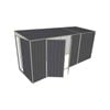 Build-a-Shed 1.5 x 4.5 x 2m Sliding Door Tunnel Shed with Side Doors - Grey
