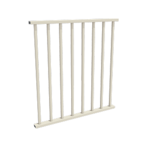 ProtectorAl 350 - 900 x 950mm Surfmist Aluminium Flat Top Square Picket Balustrade Panel