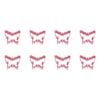 8PK R&M Butterfly Cookie Cutter Polyresin Coated Steel 8cm - Pink