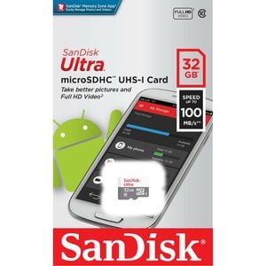 Sandisk Ultra 32gb Microsdhc Uhs-i Memory Card - 100mb/s For Mobile & Tablet - Sdsquns-032g