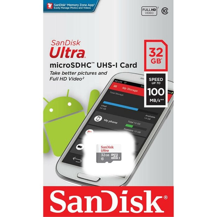 Sandisk Ultra 32gb Microsdhc Uhs-i Memory Card - 100mb/s For Mobile & Tablet - Sdsquns-032g