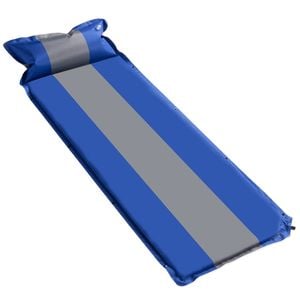 Self Inflating Mattress Sleeping Mat Air Bed Camping Camp Hiking Joinable Pillow - Blue