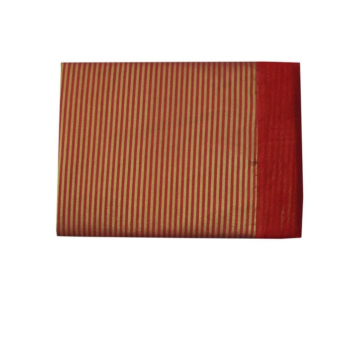 Hoydu Stera Stripe Organza Table Runner Fiery Red 45x150cm
