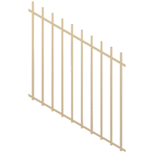 ProtectorAl 350 - 1200 x 1200mm Primrose Raked 16-30º Batten Pool Fence Panel