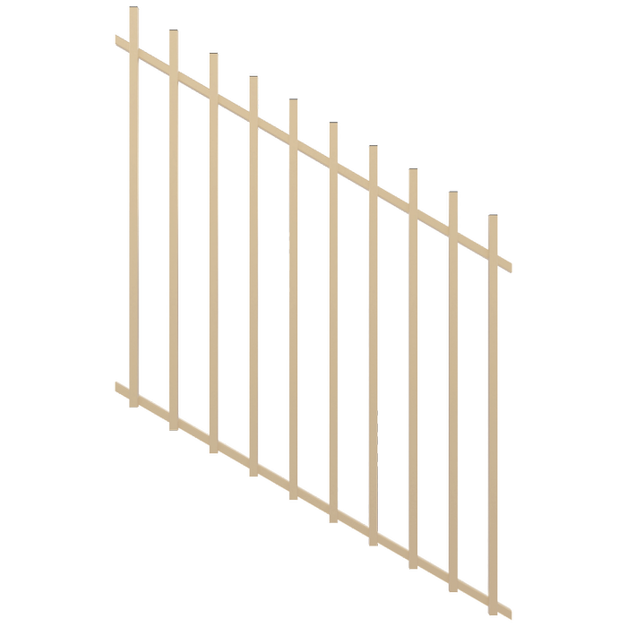 ProtectorAl 350 - 1200 x 1200mm Primrose Raked 16-30º Batten Pool Fence Panel