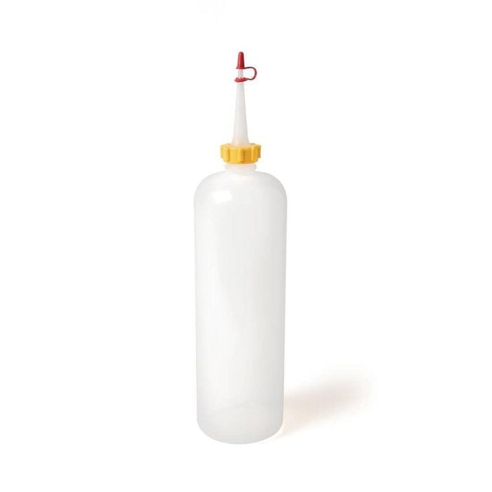 Schneider Squeeze Bottle 1ltr Sauce Condiment Dispenser Clear Plastic Kitchenware