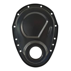 Black EDP Steel Timing Cover Small Block Chevy SBC 283 307 350 383 400