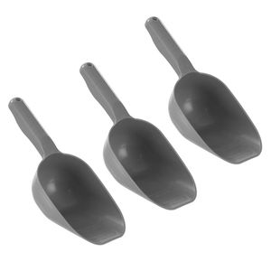 3x Paws & Claws Pet/Dog/Cat 8x23.5cm Dry Food Scoop/Measuring Shovel Scooper GRY