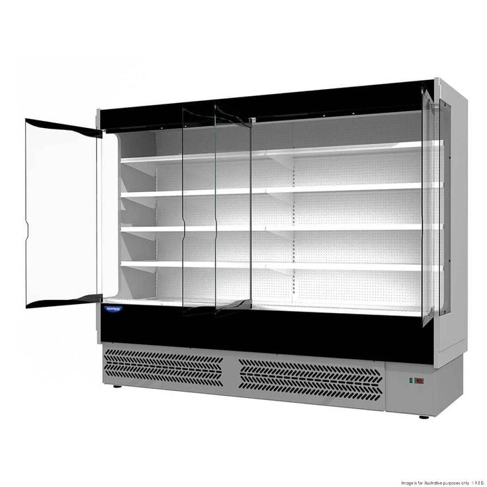 Tecnodom By Fhe Vulcano Supermarket 4 Door Open Display  - Supermarket Fridges And Freezers (tdvb80-ca-250)