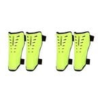 4pc A-League Slip In Soccer Shin Guards Size M Assorted