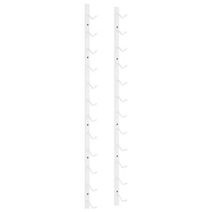 vidaXL Wall Mounted Wine Rack for 12 Bottles White Iron Drinking Bottle Holder